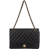 Chanel Quilted Lambskin Maxi Single Flap Crossbody Bag xx Datacode - vintageandkickz