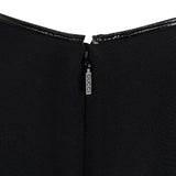 Gucci Black Patent Leather Ends Front G Lock Longsleeve Dress (M)