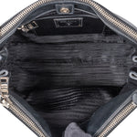 Prada Black Leather Vitello Double Zip Handbag - vintageandkickz