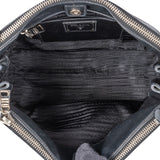 Prada Black Leather Vitello Double Zip Handbag - vintageandkickz