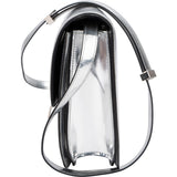 Celine Metallic Silver Patent Leather Classic Box Medium Crossbody Bag