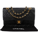 Chanel Quilted Lambskin Small 24K Gold Double Flap Shoulder Bag