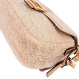 Fendi Shearling Multi Baguette Buckle Shoulder Bag