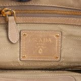 Prada Beige Vitello Shine Leather Bowler Handbag