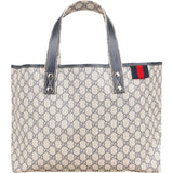 [🔄️B20 / F25] Gucci Supreme Monogram GG Plus Canvas Web Tote Shoulder Bag - vintageandkickz