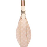 Gucci Monogram GG Canvas Pink Horsebit Web Shoulder Bag