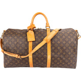 Louis Vuitton Monogram Canvas Keepall 55 Bandoulière Travel Bag
