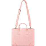MCM Monogram Visetos Pink Aren Large Tote Handbag