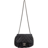 Chanel Quilted Lambskin Bubble Quilt Jumbo Single Flap Crossbody Bag