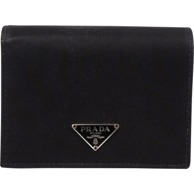 Prada Tessuto Triangle Bifold Wallet