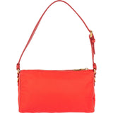 Prada Tessuto Nylon Saffiano Leather Shoulder Bag