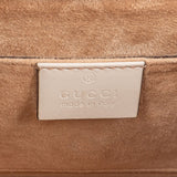 Gucci White Leather Sylvie Mini Top Handle Crossbody Handbag