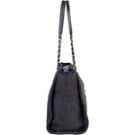 Chanel Denim Deauville Tote Shoulder Bag - vintageandkickz