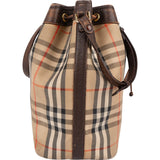 Burberrys Nova-Check Monogram Haymarket Check Bucket Shoulder Bag