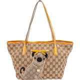Gucci Monogram GG Canvas Joy Pug Tote Shoulder Bag