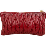 Miu Miu Matelassé Nappa Leather Wristlet Pouch Clutch