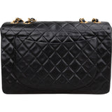 Chanel Quilted Lambskin 24K Gold Jumbo Single Flap Crossbody Bag