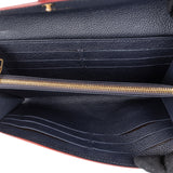 Louis Vuitton Leather Monogram Empreinte Sarah Wallet