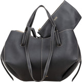 Polène Grained Leather Cyme Tote Handbag - vintageandkickz