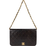 Chanel Quilted Lambskin CC Single Flap Shoulder Bag
