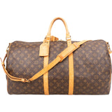 Louis Vuitton Monogram Canvas Keepall 55 Bandoulière Travel Bag