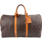 Louis Vuitton Monogram Canvas Keepall 50 Travel Bag