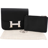 Hermès Black Epsom Constance Compact Wallet
