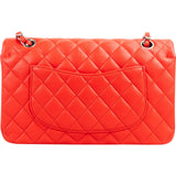 Chanel Quilted Lambskin Palladium Medium Double Flap Shoulder Bag