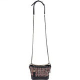 Chanel Tweed Leather Gabrielle Bicolor Chain Small Crossbody Bag