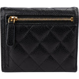 Chanel Quilted Caviar Leather CC Small Flap Wallet