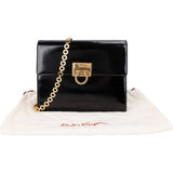 Salvatore Ferragamo Patent Leather Gancini Flap Crossbody Bag
