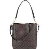 Coach Monogram Signature Canvas Town Bucket Shoulder Crossbody Bag