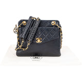 Chanel Quilted Lambskin 24K Gold Vintage Front Pocket Camera Shoulder Bag
