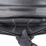 Ermenegildo Zegna Black Leather Briefcase Handbag