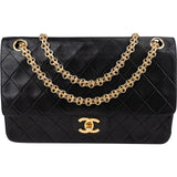 Chanel Quilted Lambskin Medium 24K Gold Double Flap Shoulder Bag