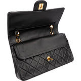Chanel Quilted Lambskin Medium 24K Gold Double Flap Shoulder Bag