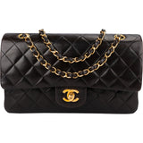 Chanel Quilted Lambskin 24K Gold Medium Double Flap Shoulder Bag
