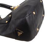 Prada Vitello Daino Push Lock Satchel Handbag