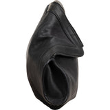 Alexander McQueen Black Leather De Manta Lip Clutch