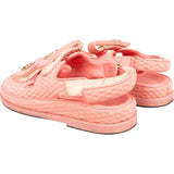 Chanel Pink Quilted Frottee Pearl CC Velcro Dad Sandals (38)