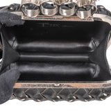 Alexander McQueen Woven Leather Knuckle Duster Small Clutch