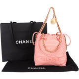 Chanel 22 Caviar Leather Small Drawstring Bag Handbag