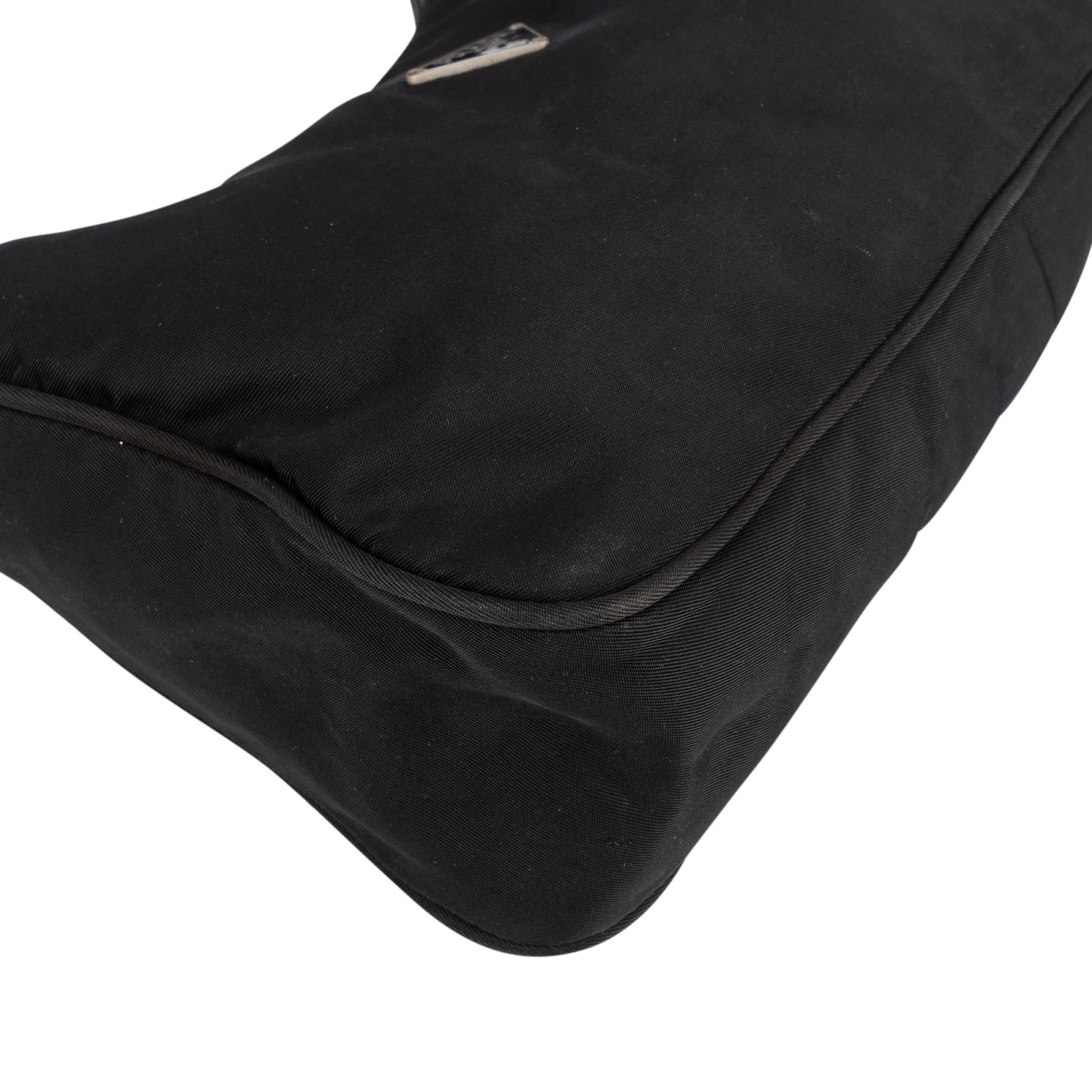 Prada Black Nylon Triangel Vintage Re-Edition Handbag - vintageandkickz