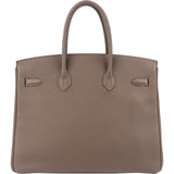 Hermès Taupe Togo Leather Birkin 35 Handbag
