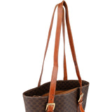 Celine Macadam Monogram Canvas Bucket Shoulder Bag