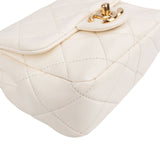 Chanel Quilted Lambskin Top Handle Bracelet Rectangular Single Flap Crossbody Handbag