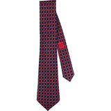Hermès Geometric Scarf Pattern Silk Tie Krawatte