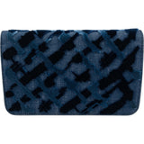 Chanel Denim Velvet Graffiti Wallet On Chain Crossbody Bag