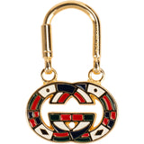 Gucci Enamel Interlocking G Keychain Key Holder
