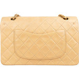 Chanel Quilted Lambskin 24K Gold Medium Double Flap Shoulder Bag
